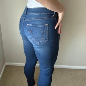 True Religion runway leggings dark wash Skinny Jeans 00's y2k comfy winter fall